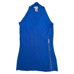 Y2K Cache Zipper Crossover Sweater Tank